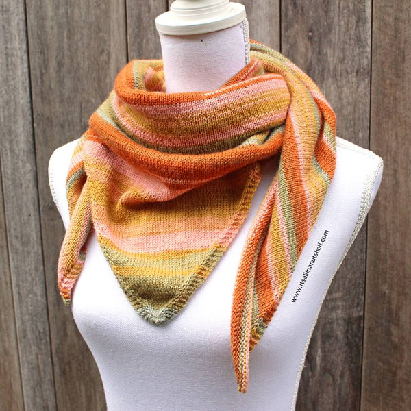 Patroon : Sunrise Stripe Point Shawl - It's all in a nutshell