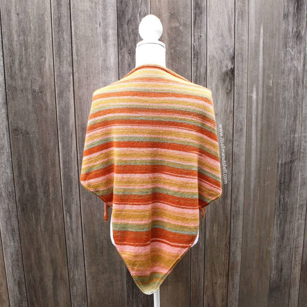 Patroon : Sunrise Stripe Point Shawl - It's all in a nutshell
